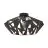 Eglo Deckenleuchte Carlton 6 Stahl Schwarz Bernstein | IP20 - Geeignet für 1x E27 